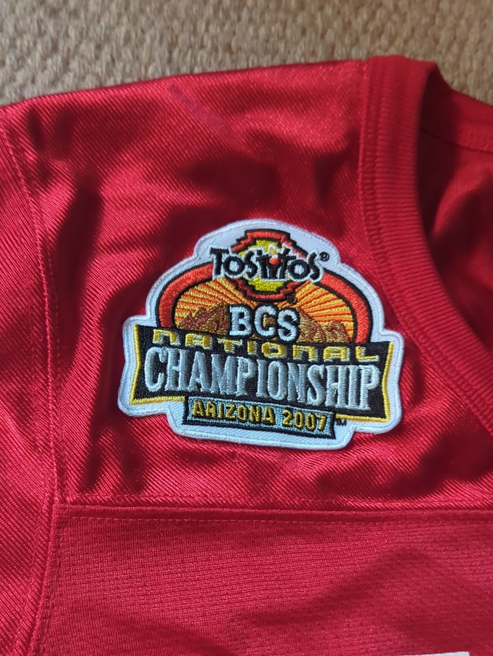 Vintage 2007 Tostitos National Championship Ohio State Football Jersey #10 Sz Sm - Picture 2 of 7